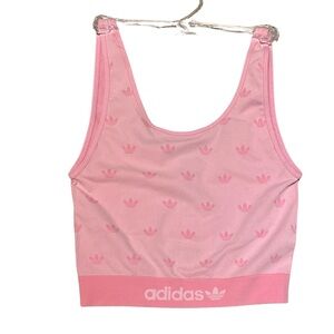 💕 Adidas Originals All-Over Trefoil Sports Bra Small NWT 🌸✨ MSRP $38
